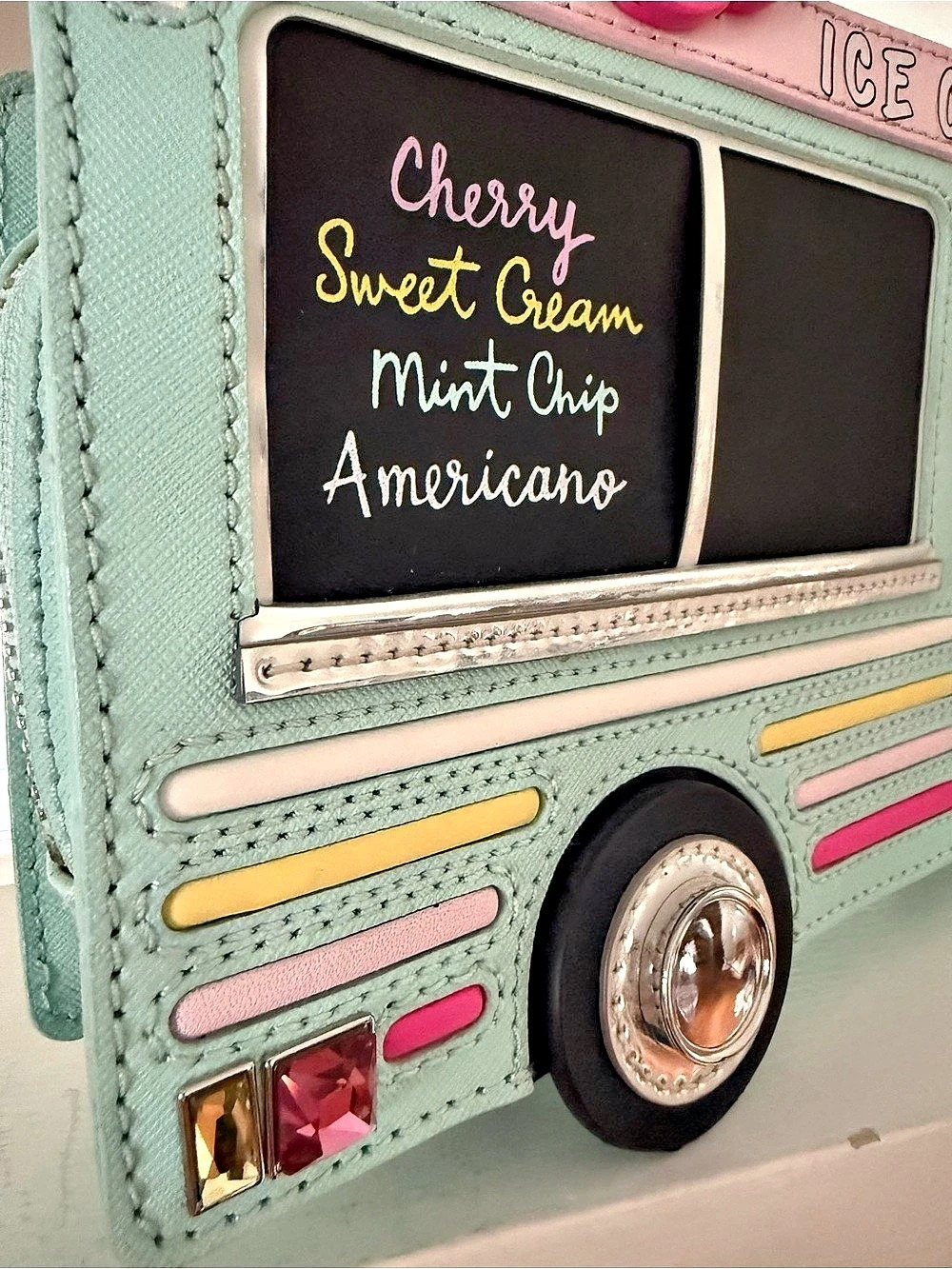 kate spade new york Flavor of the Month Ice Cream Truck Crossbody Green & Pink - Picture 9 of 10